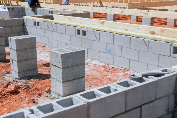 Cement Block Installation in Laurel
